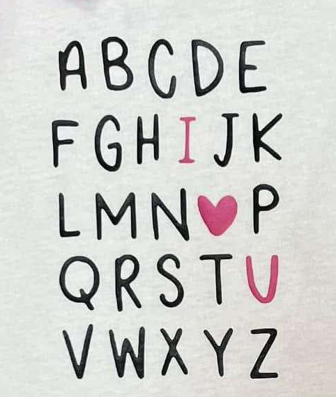 Girl's Valentine's Day ABC I Love You Outfit
