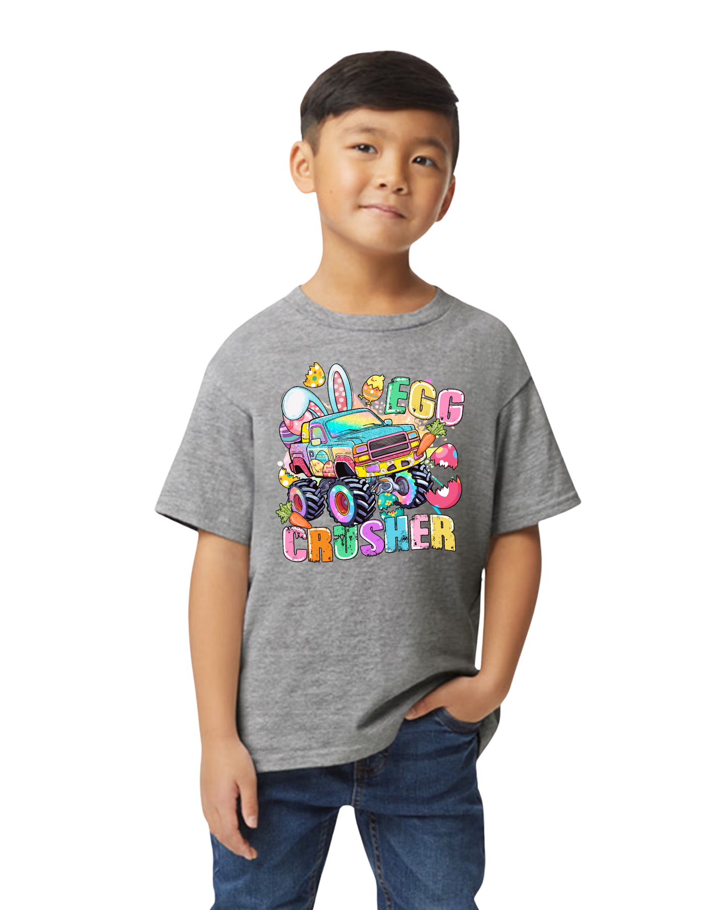 Boy's Easter Egg Crusher Monster Truck Tee Shirt
