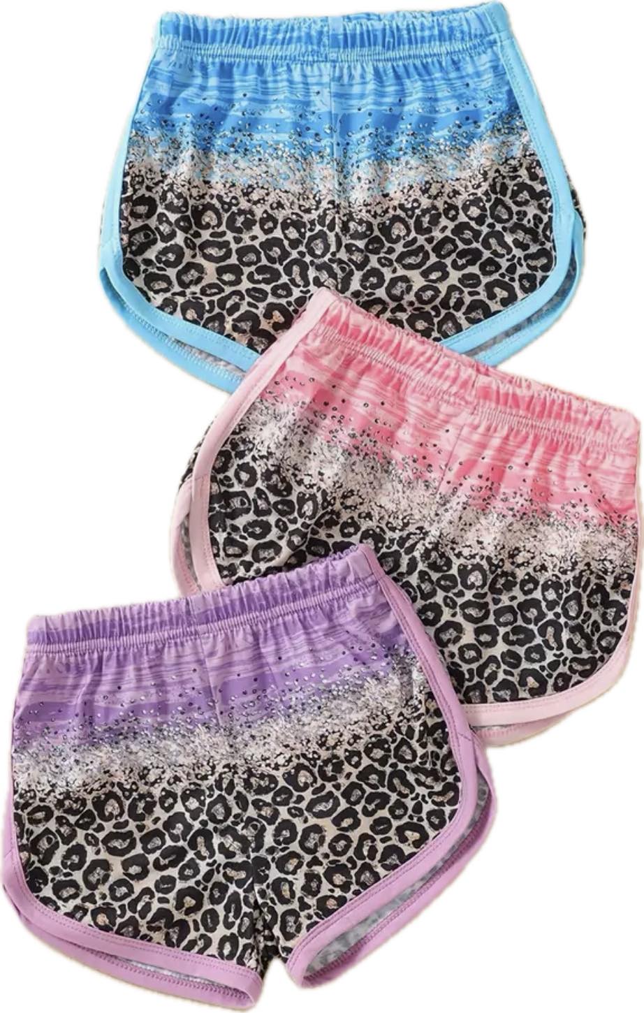 Girl's Leopard Print Dolphin Shorts