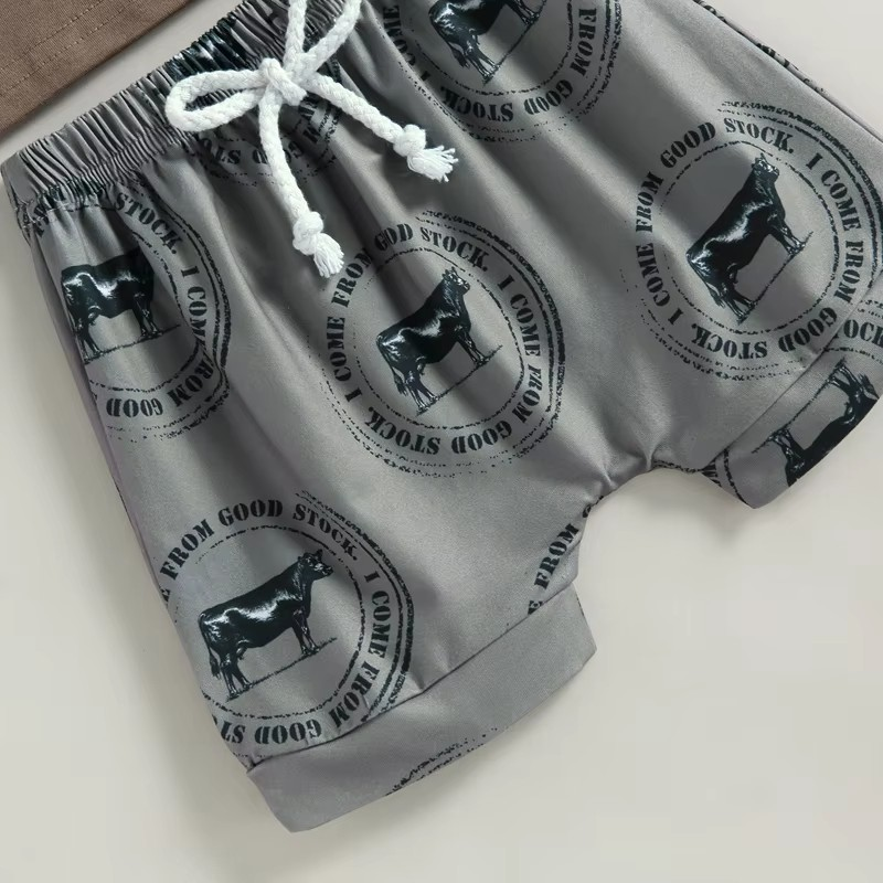 Boy's I Come From Good Stock Shorts Outfit