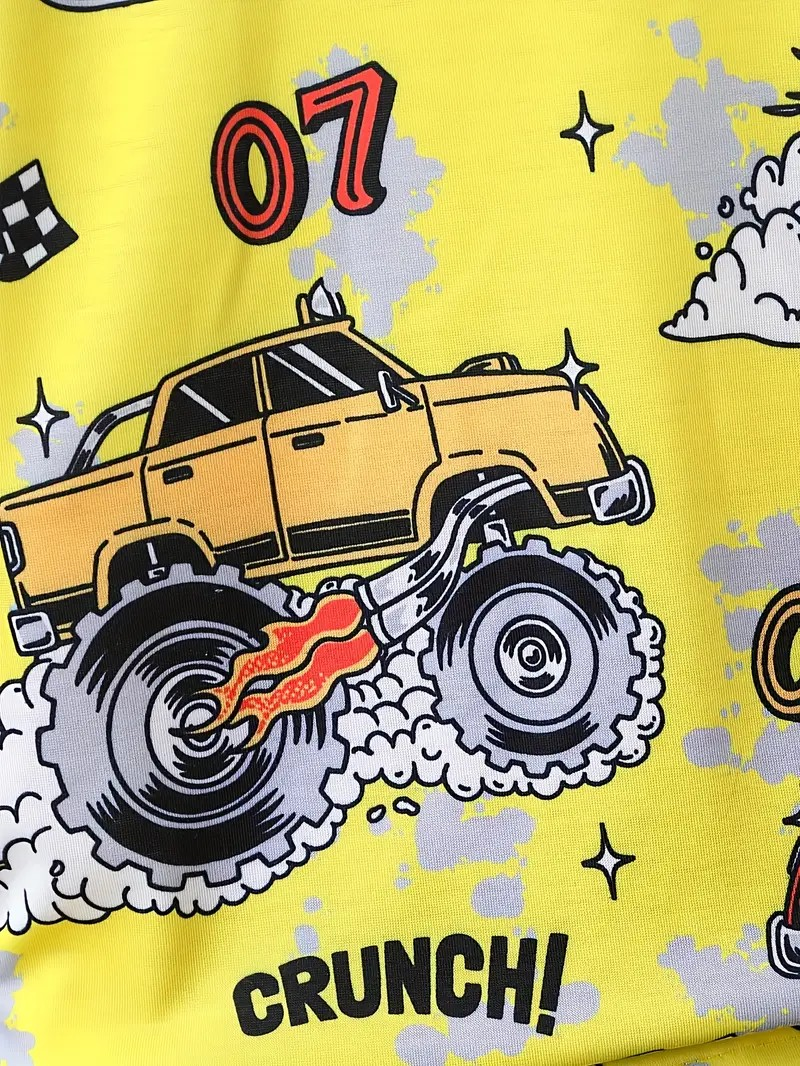 Boy's Yellow Monster Truck Outfit