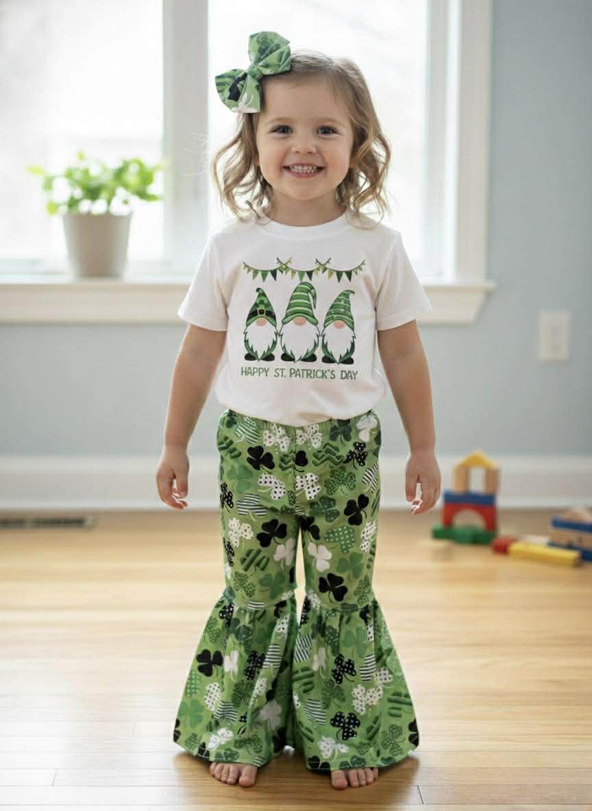 Handmade Girl's St. Patrick's Day Outfits- Clover Pattern Collection