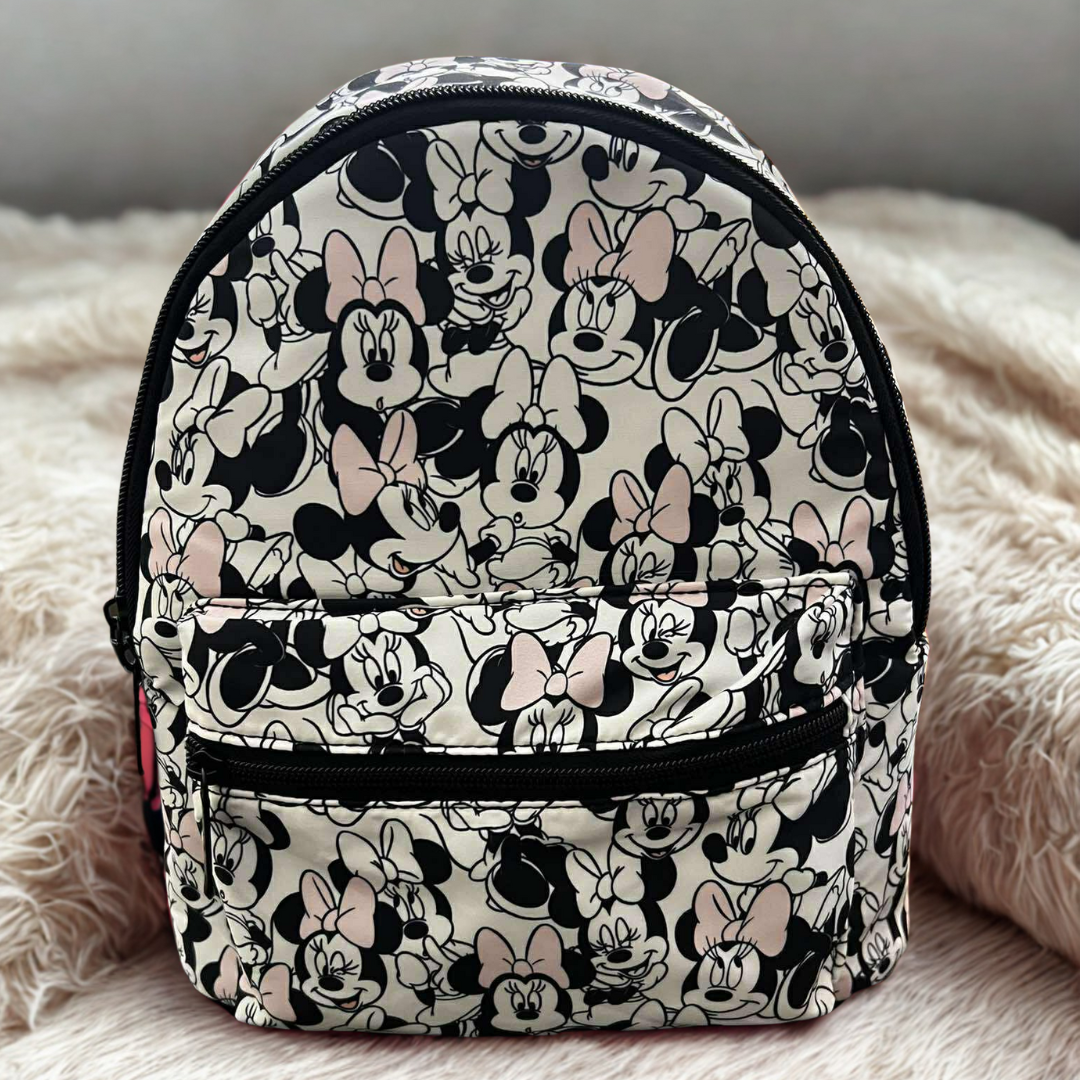 fabric mini backpack purse Minnie Mouse Mini Backpack Purse – Disney Fabric and Leatherette Bag with Zip Pocket – Mud+Honey