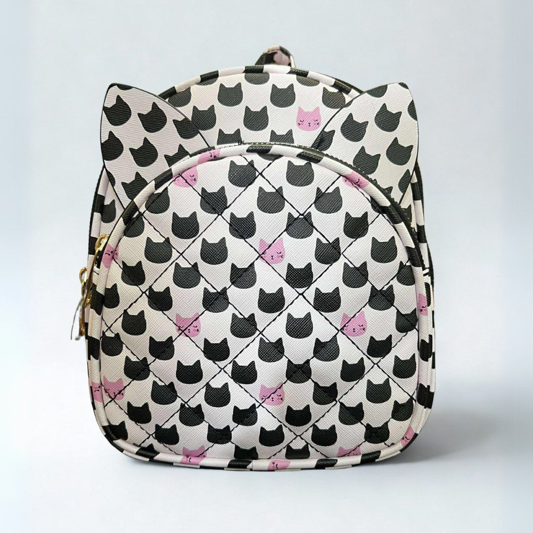 caterpillar mini backpack Pink & Black Cat Print Mini Backpack – Convertible Purse by Under1Sky – Mud+Honey