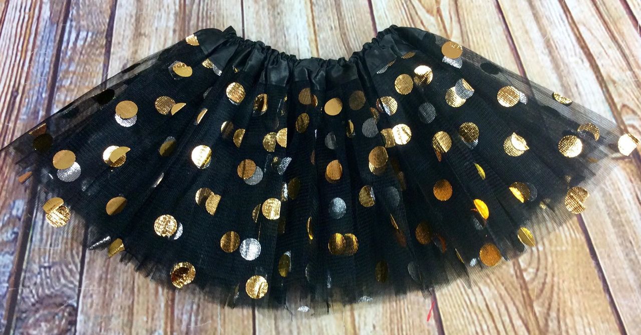Baby Toddler Gold Polka Dot Playtime Tutu