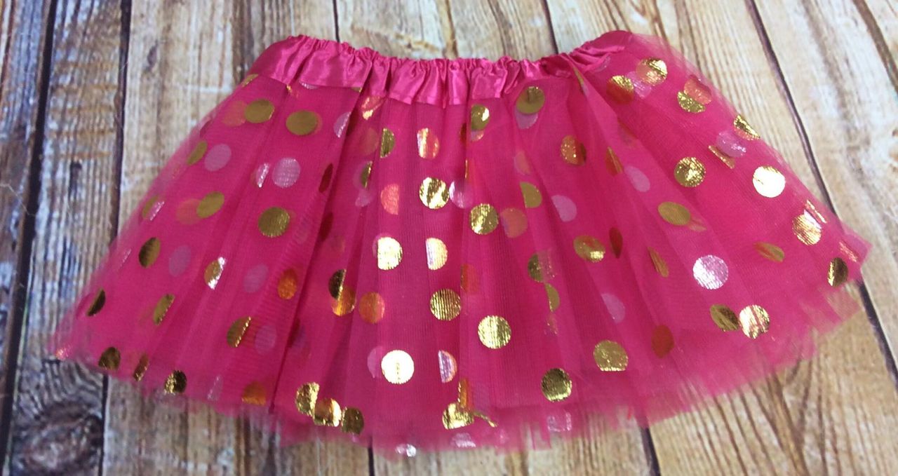 Baby Toddler Gold Polka Dot Playtime Tutu