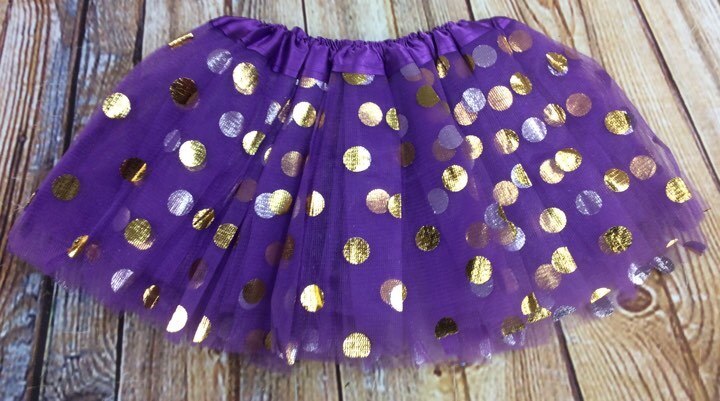 Baby Toddler Gold Polka Dot Playtime Tutu