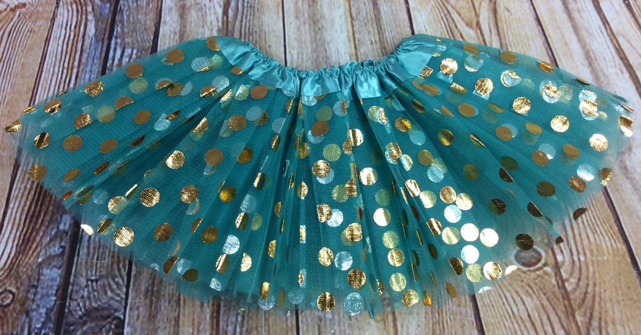 Baby Toddler Gold Polka Dot Playtime Tutu