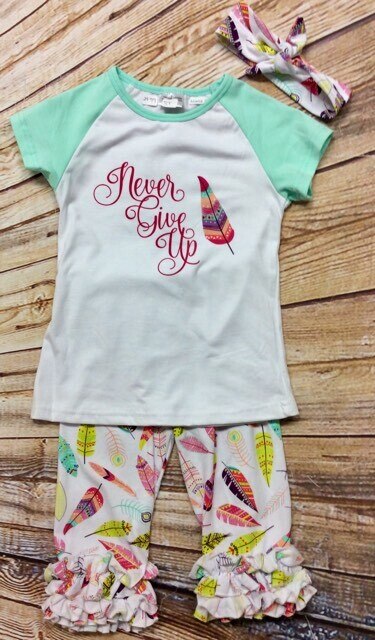 Girl's Never Give Up Boutique Outfit