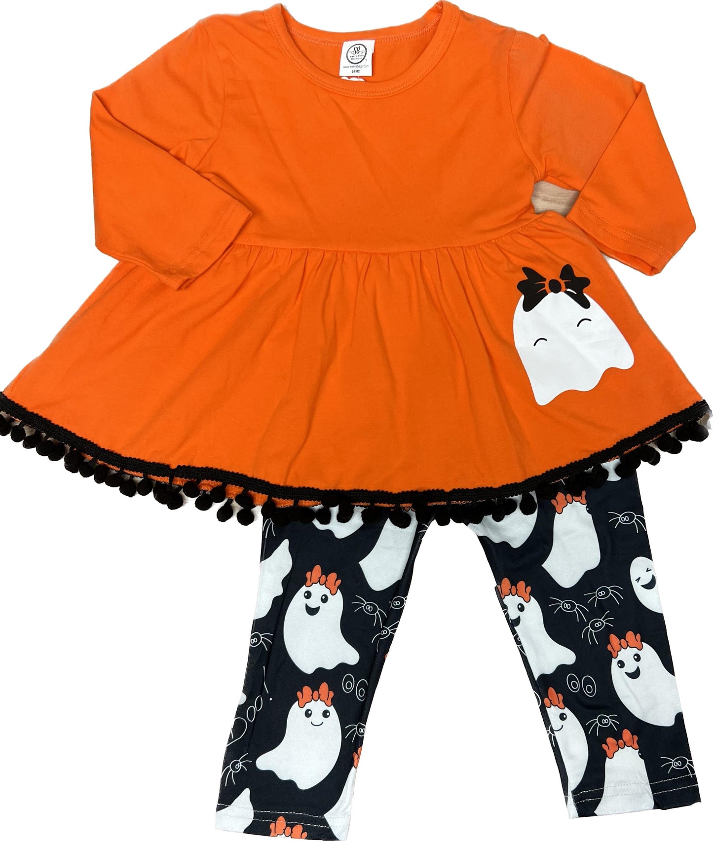 Girl's Halloween Ghost Pants Outfit