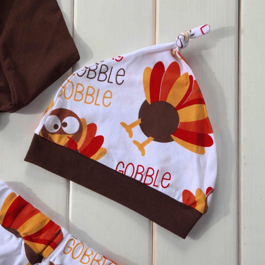 Infant Unisex Daddy & Mommy's Little Turkey Thanksgiving 4 Pc Outfit