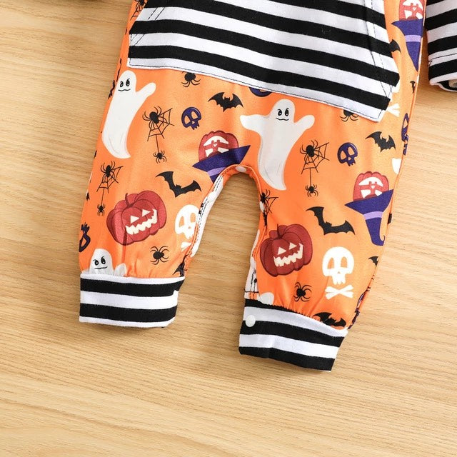 Boy's Halloween Hooded Romper Outfit