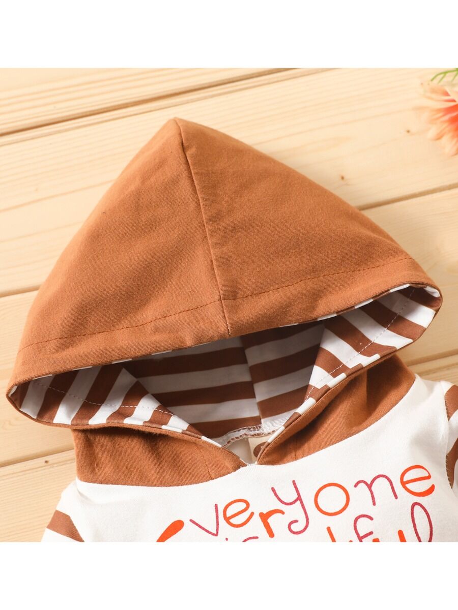 Boy's Everyone is Thankful for Me Hooded Jumpsuit
