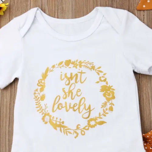 Girl's Mustard Isn't She Lovely 3 Piece Outfit