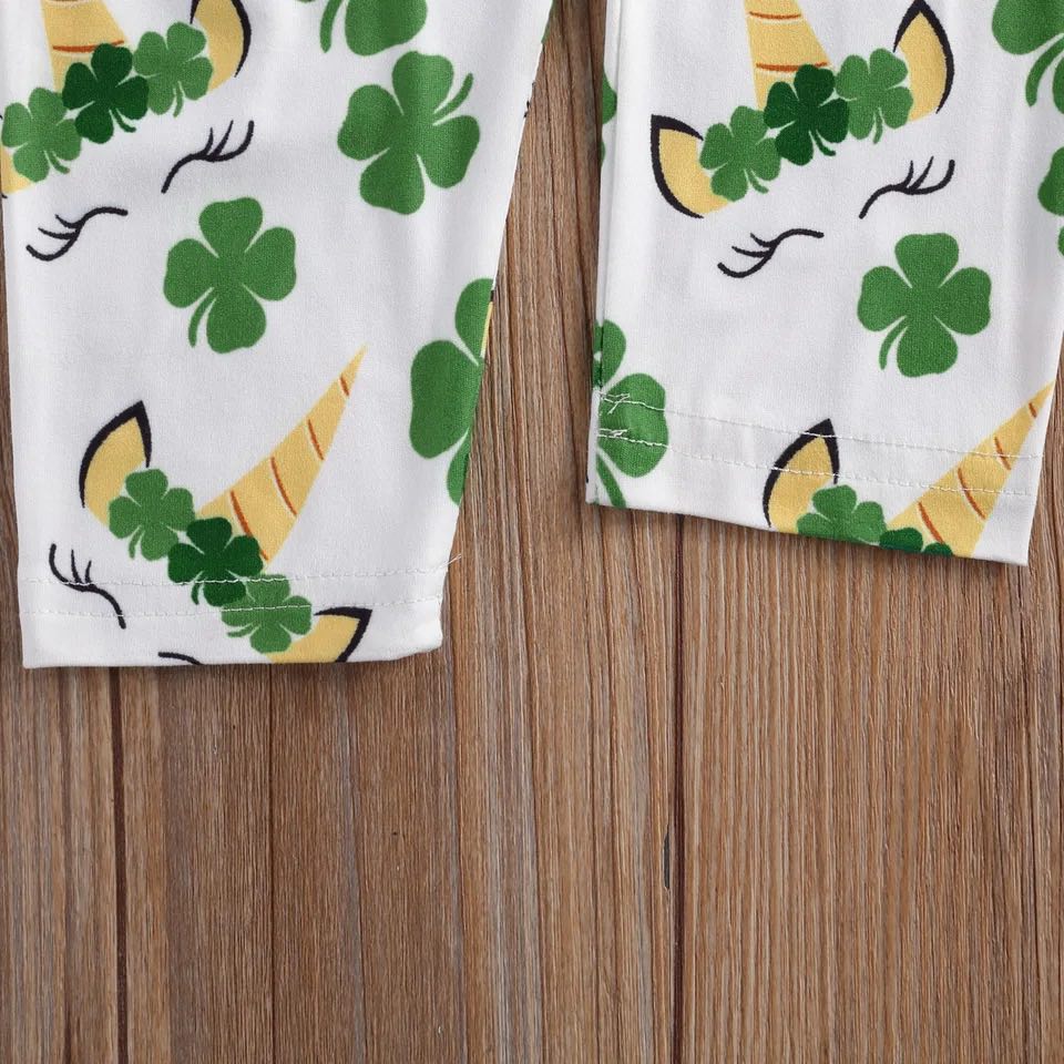 Girl's St. Patrick's Day Unicorn Outfit