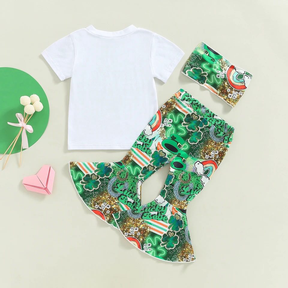 Girl's St. Patrick's Day Who Needs Luck Outfit