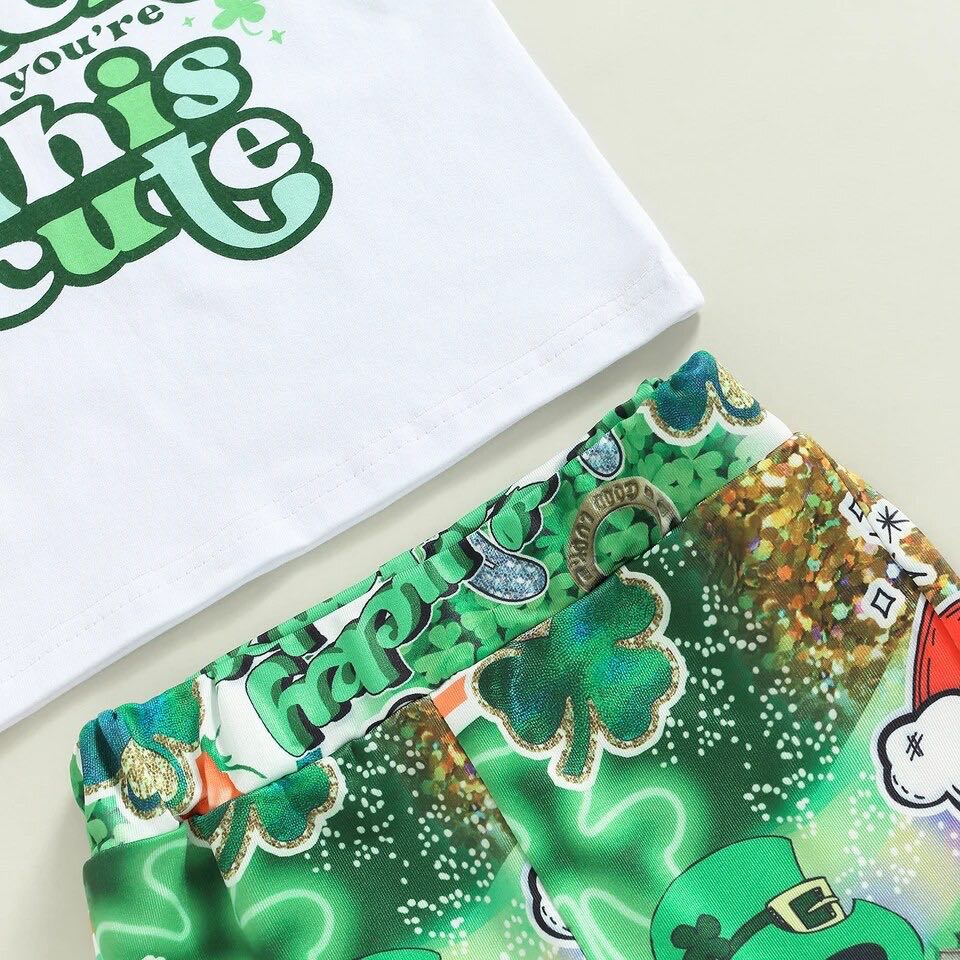 Girl's St. Patrick's Day Who Needs Luck Outfit
