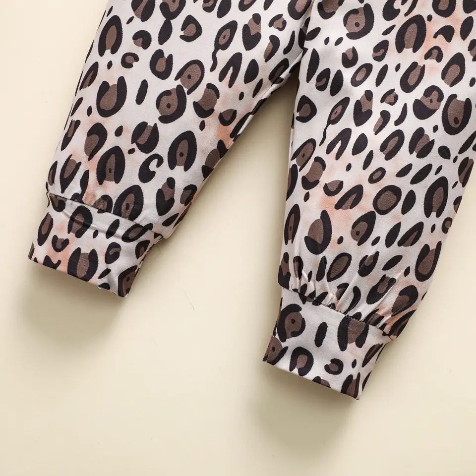 Girl's Leopard Print Babe Pants Outfit