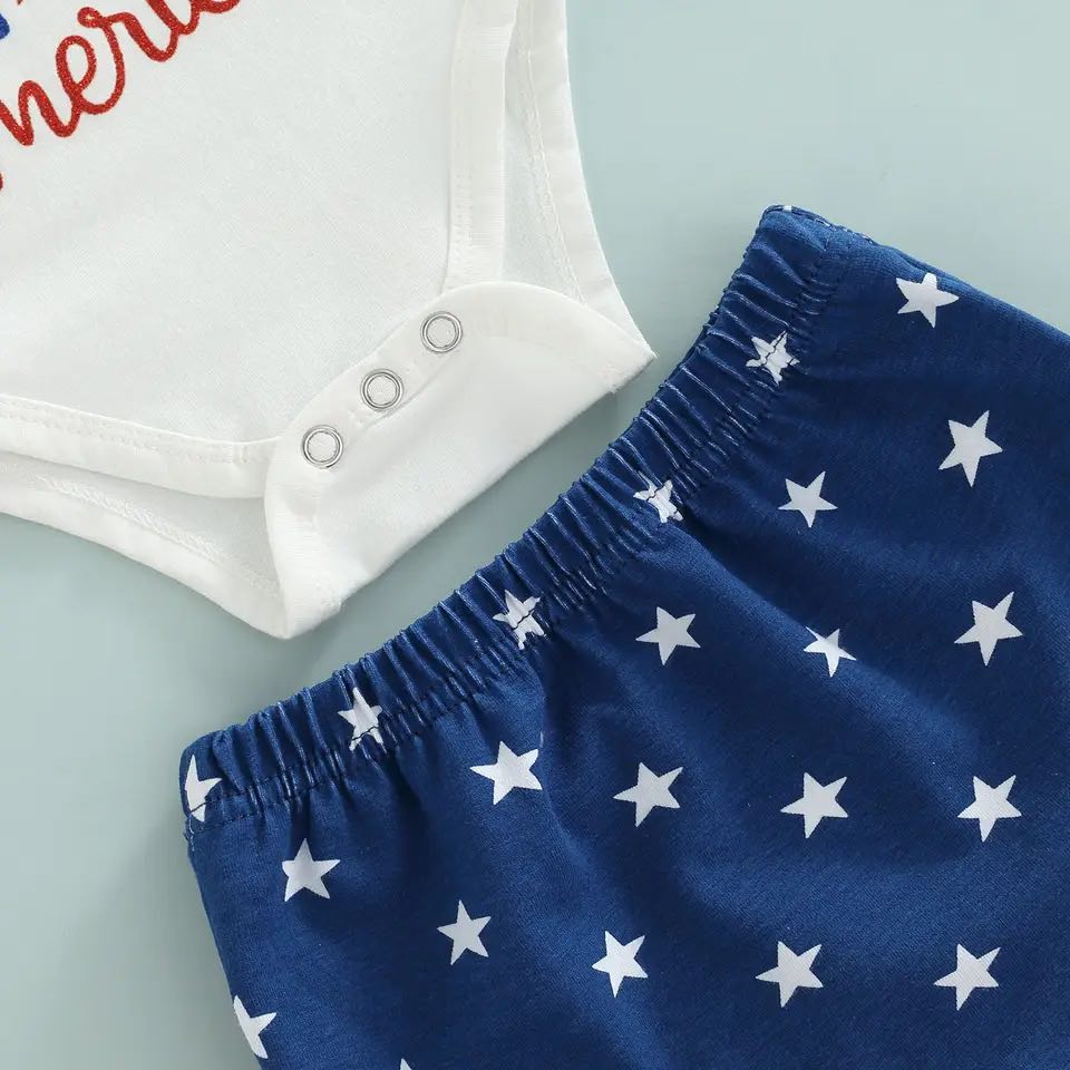 Girl's Patriotic Rainbow America Outfit