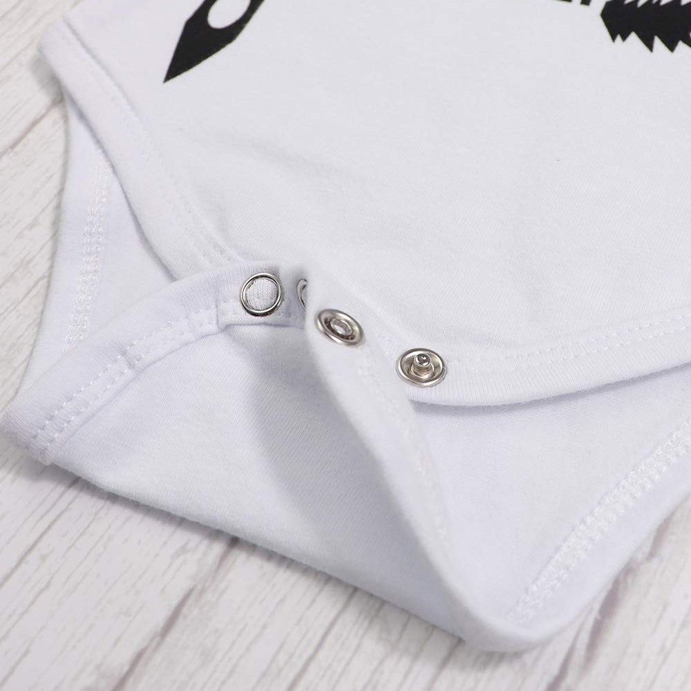 Boy's Mustache Print Little Man Outfit