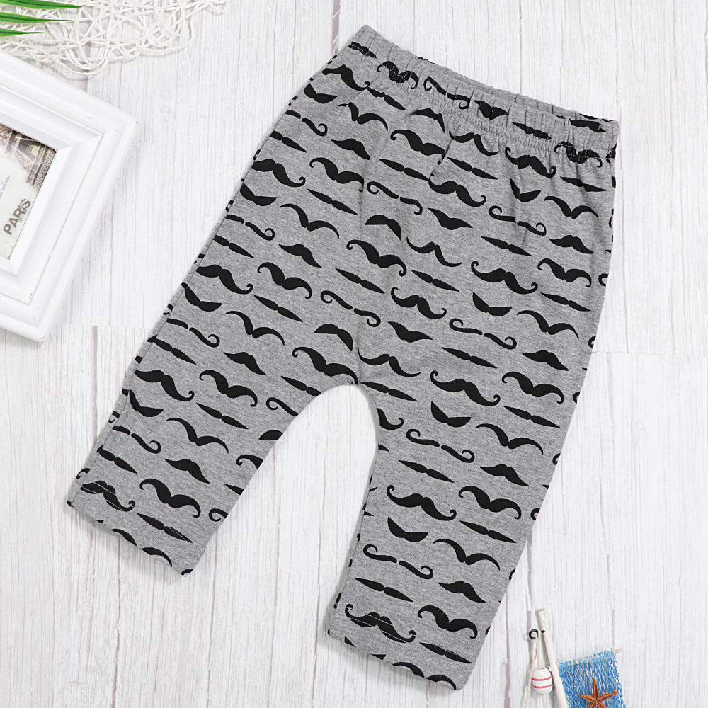 Boy's Mustache Print Little Man Outfit