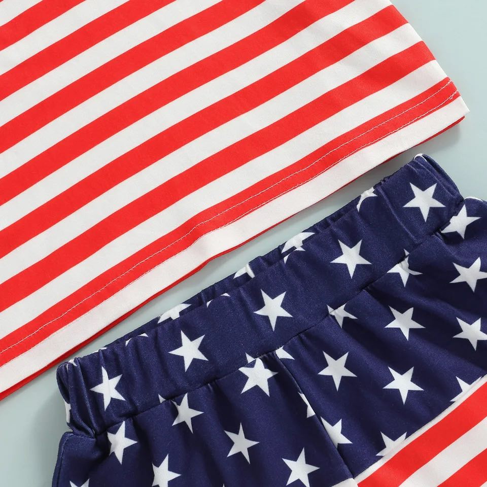 Boy's Patriotic Stars and Stripes Outfit