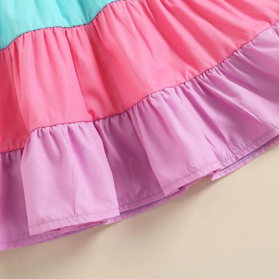 Girl's Pastel Rainbow Dress