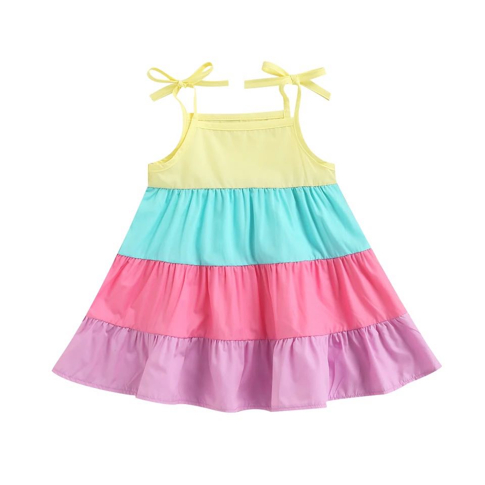 Girl's Pastel Rainbow Dress