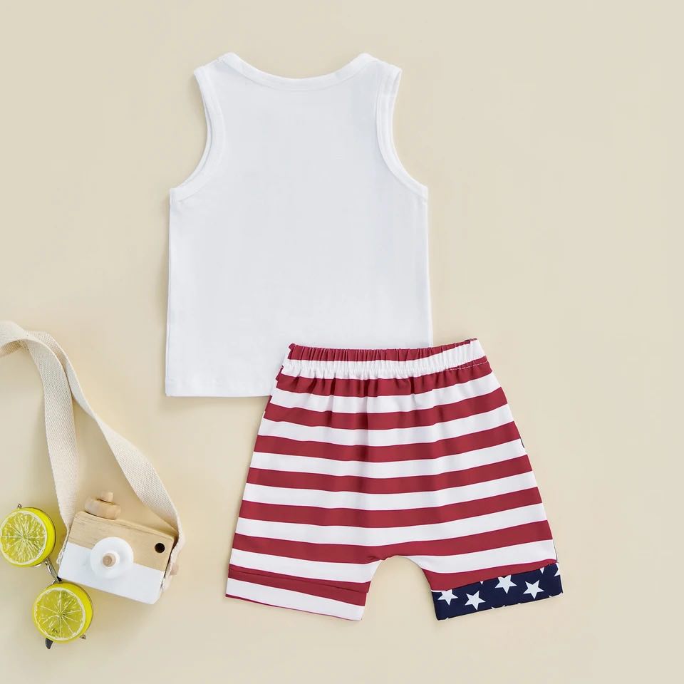 Boy's Patriotic Land of the Free Because of the Brave Outfit