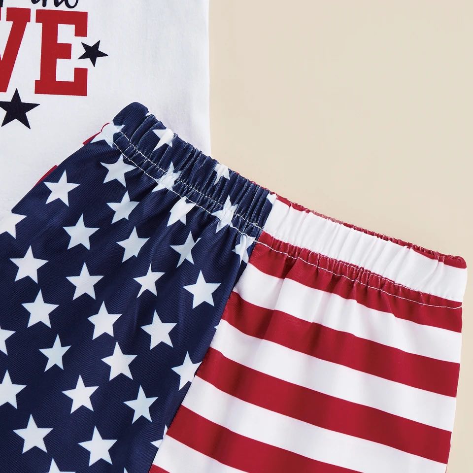 Boy's Patriotic Land of the Free Because of the Brave Outfit