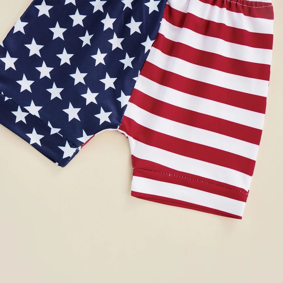 Boy's Patriotic Land of the Free Because of the Brave Outfit