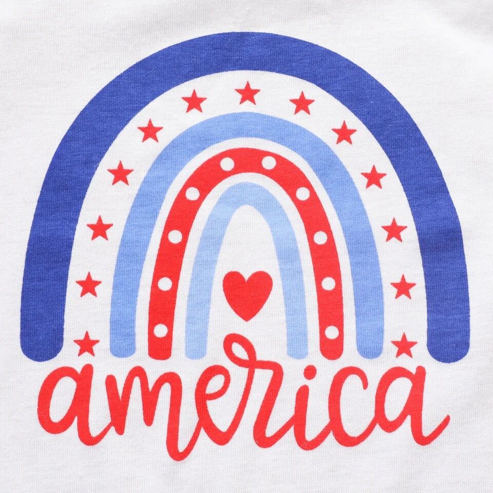 Girl's American Rainbow Outfit