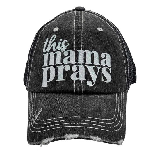 Women's This Mama Prays Trucker Style Baseball Cap Hat