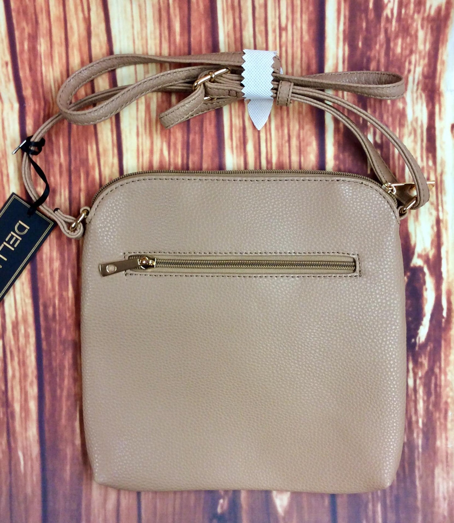 Taupe Tassel Crossbody Purse