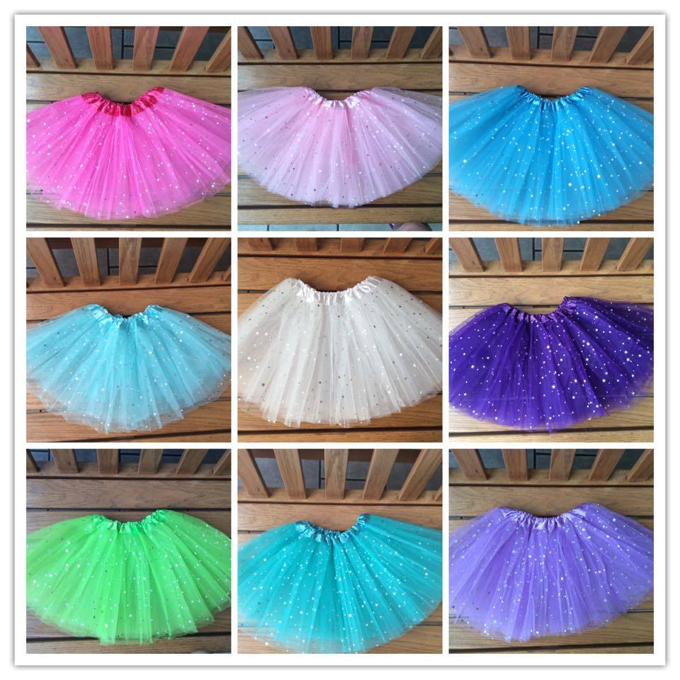 Girl's Playtime Silver Sparkle Stars Tutu