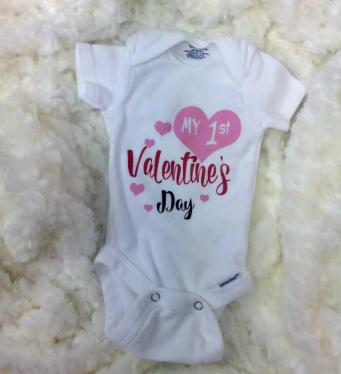 Infant Girl's My First Valentines Day Bodysuit