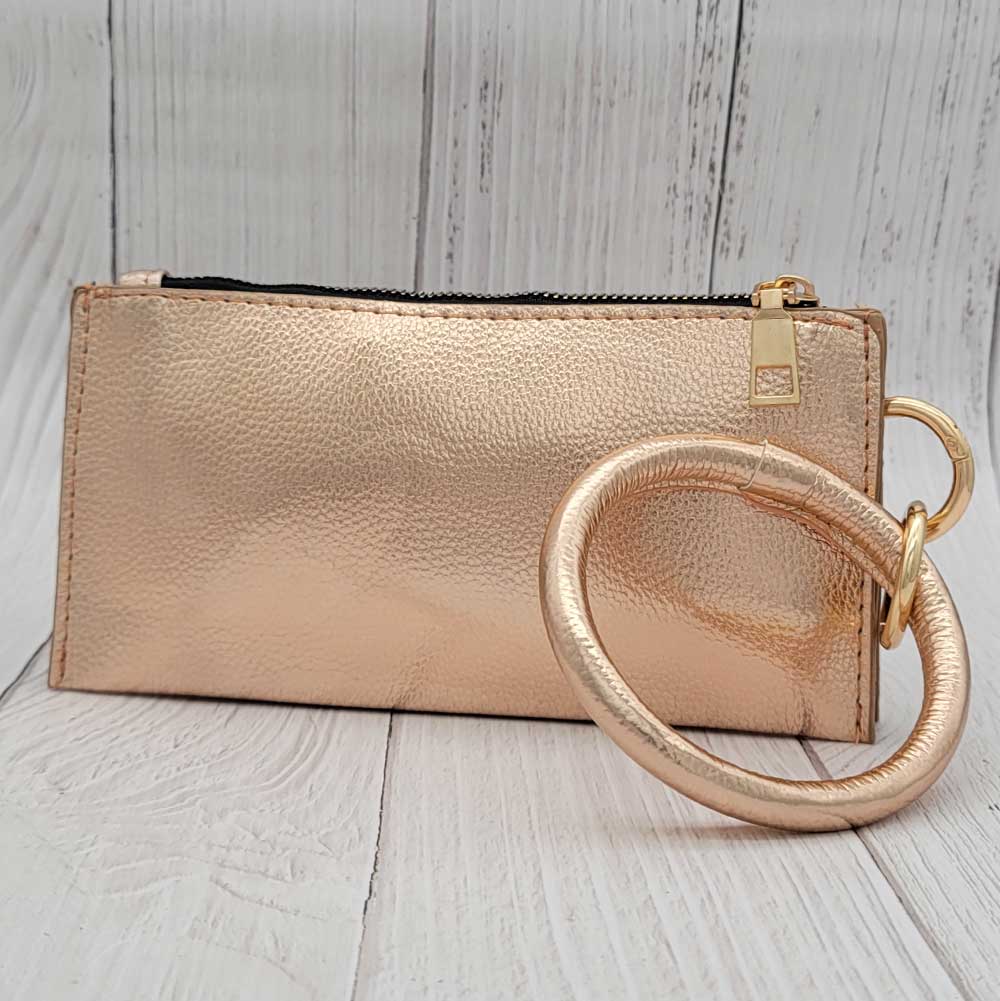 Metallic Bronze Bangle Wristlet