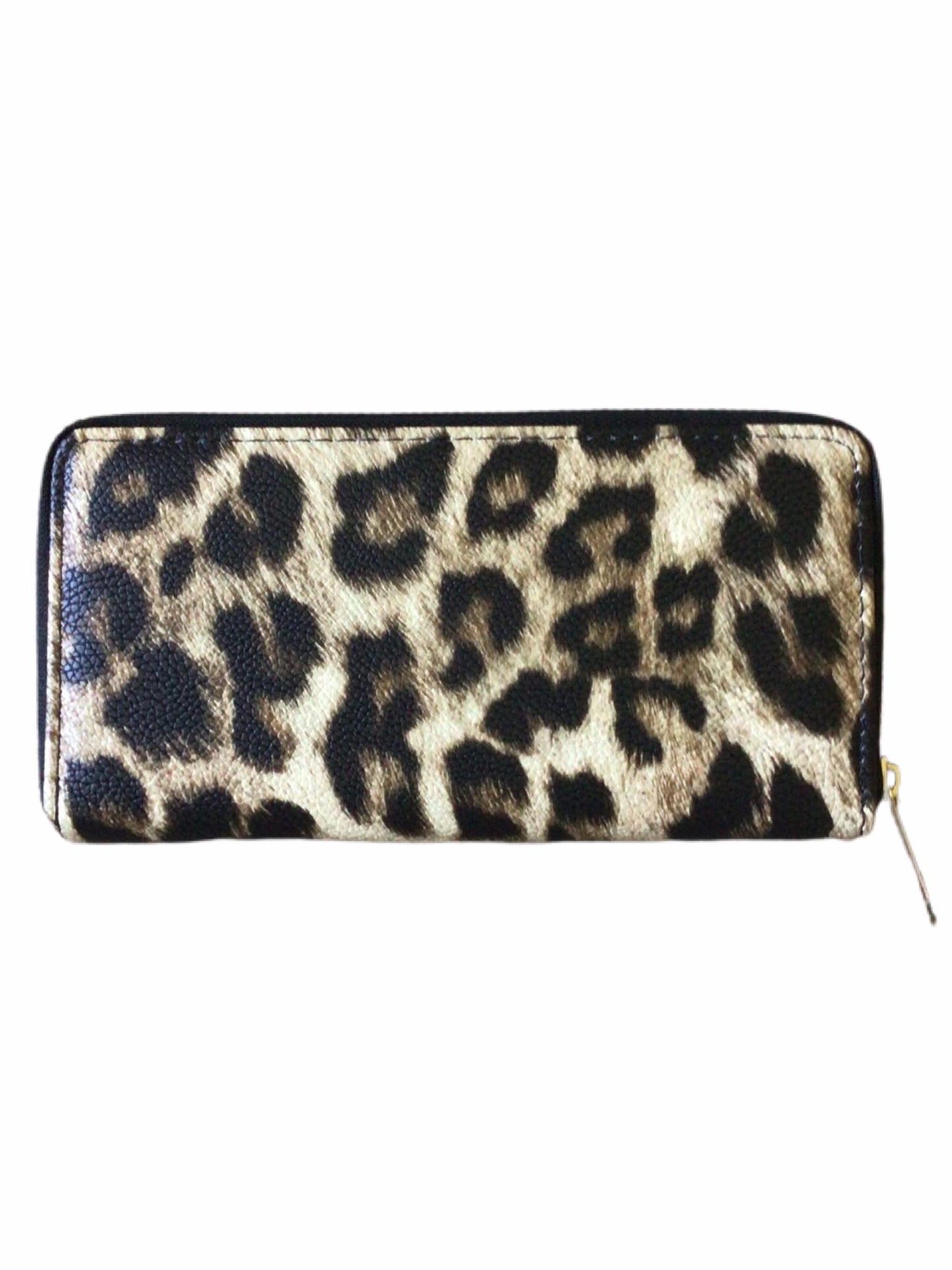 Leopard Print Zip Around Wallet