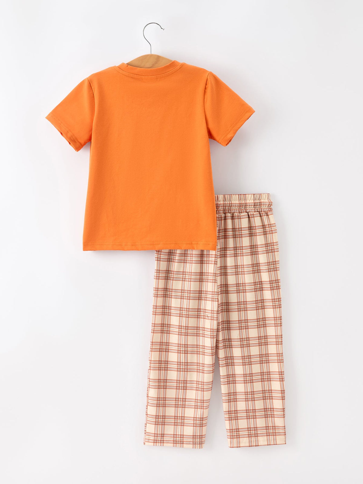 Boy's Thanksgiving Turkey Plaid Boys Pants Set