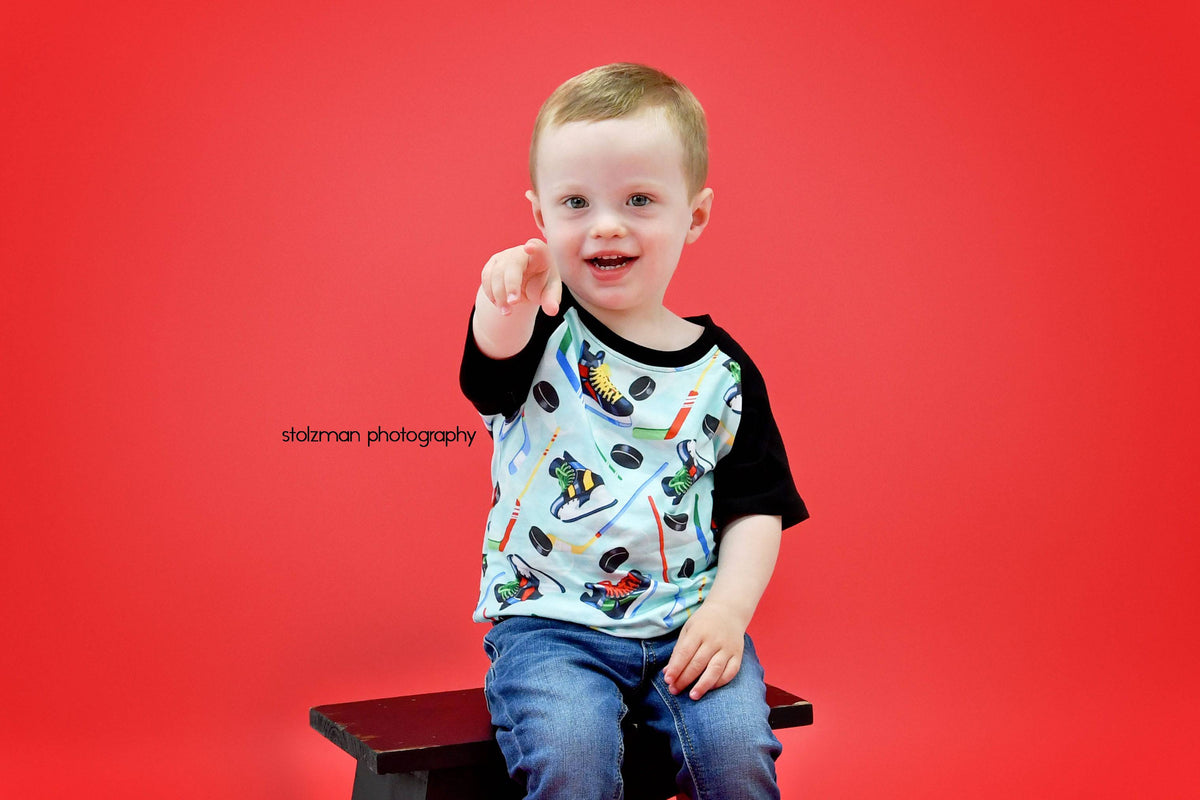 Boy's Hockey Raglan Tee