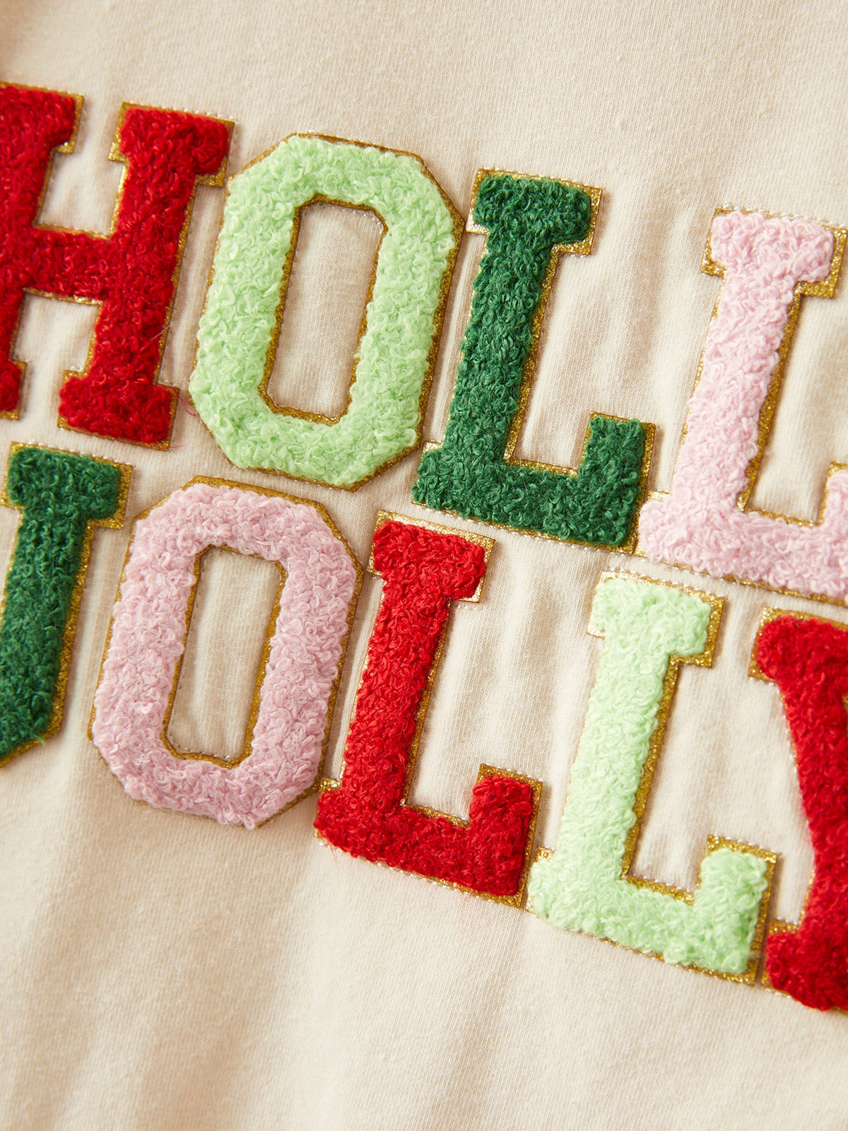 Girl's Christmas Holly Jolly Top and Flared Pants Outfit Set