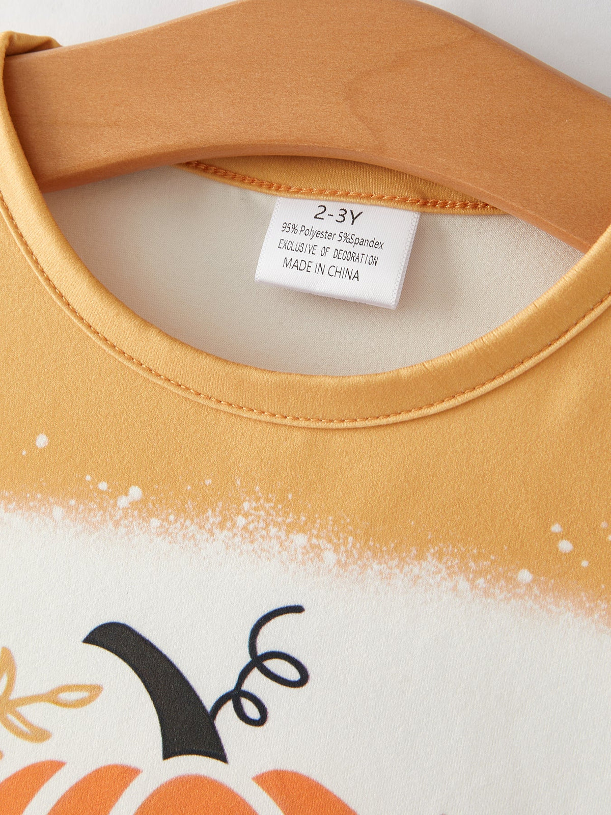 Girl's Fall Thanksgiving Halloween 3 pieces Short Sleeve O-neck T-shirt