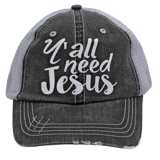 Women's Y'all Need Jesus Baseball Cap Hat