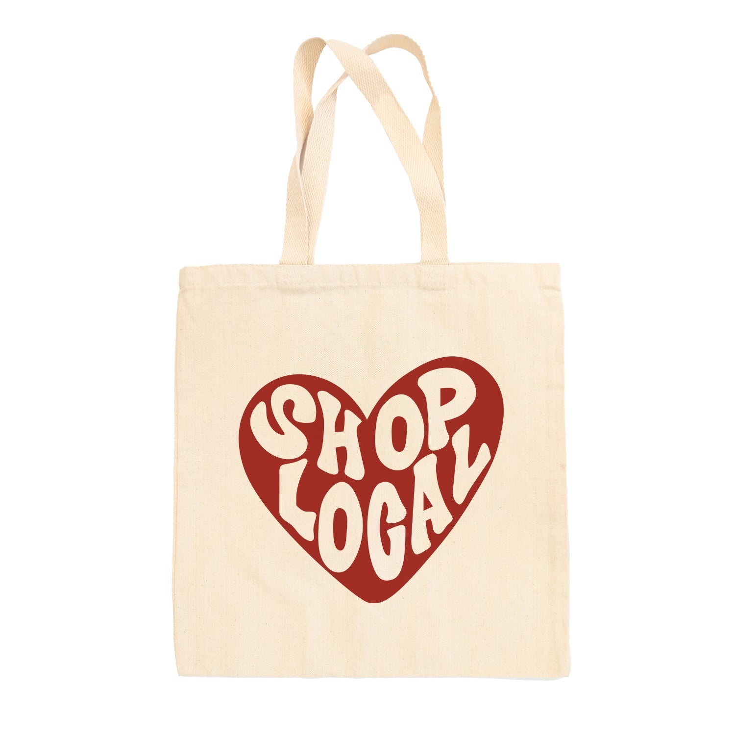 Shop Local Red Heart Tote Bag
