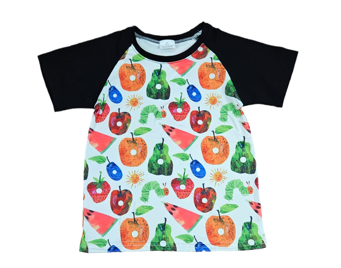 Boy's Caterpillar Milk Silk Raglan Shirt Tee