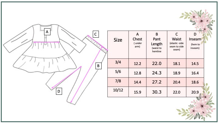 Girl's Rainbow Pant Set Outfit