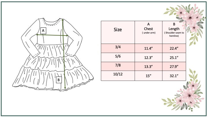 Girl's Taupe Long Sleeve Flower Checkered Swiss Dot Tulle Dress
