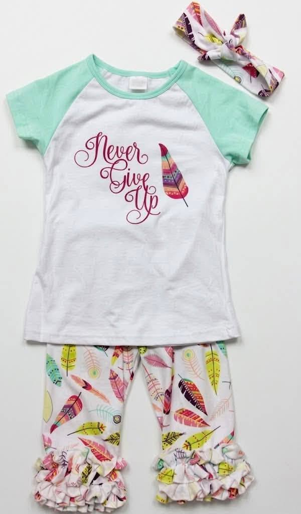 Girl's Never Give Up Boutique Outfit