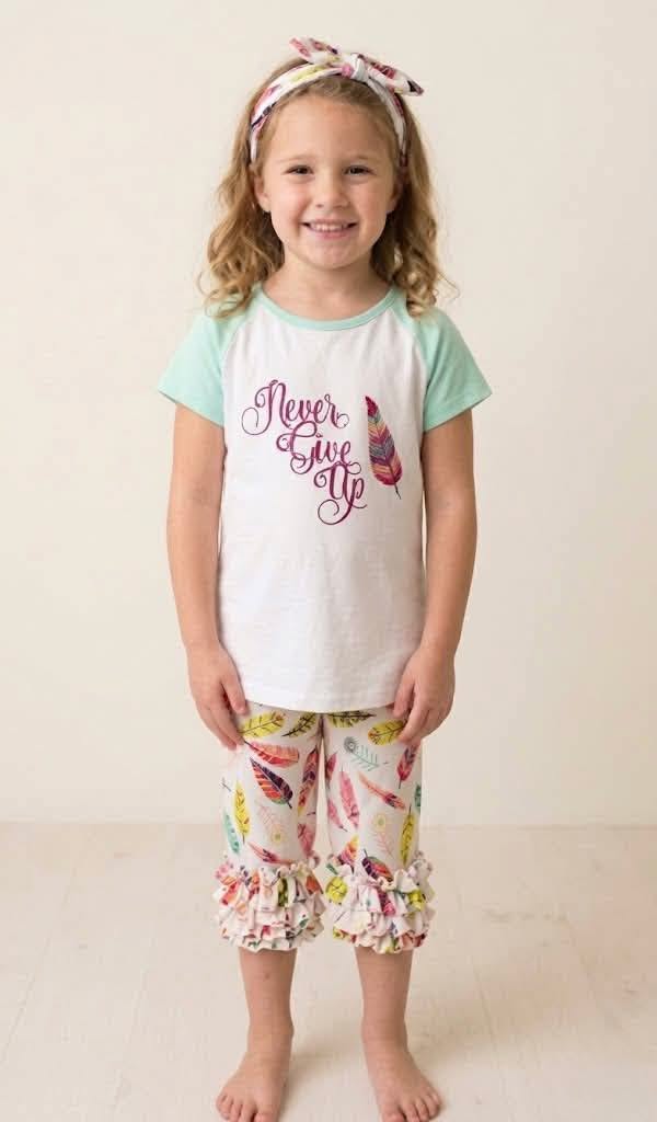 Girl's Never Give Up Boutique Outfit