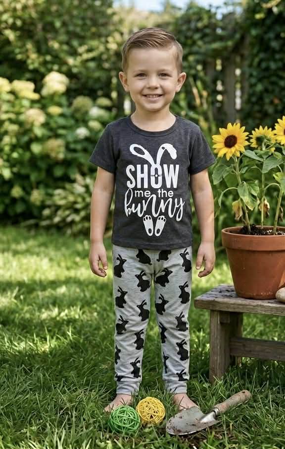 Boy's Easter Show Me the Bunny Outfit